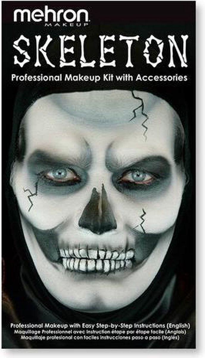 Mehron Compleet Karakter Schmink Makeup Kit - Skelet