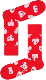 Happy Socks - Smiley Heart - Rood - Unisex - Maat 36-40