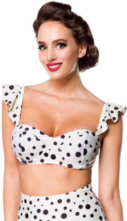 Belsira Bikinitop -S- Vintage Creme/Zwart