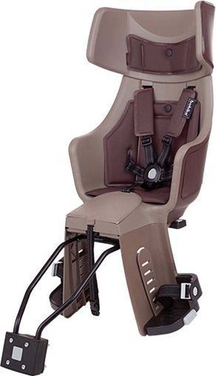Bobike Exclusive Tour Maxi Plus LED Fietsstoeltje - Framebevestiging - Toffee Brown