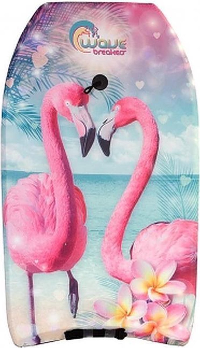 TimeCares - Bodyboard - Waterspeelgoed - Surfboard - Skimboard - Strand - Zwemmen - Kinderen - Inclusief Polsband - Flamingo