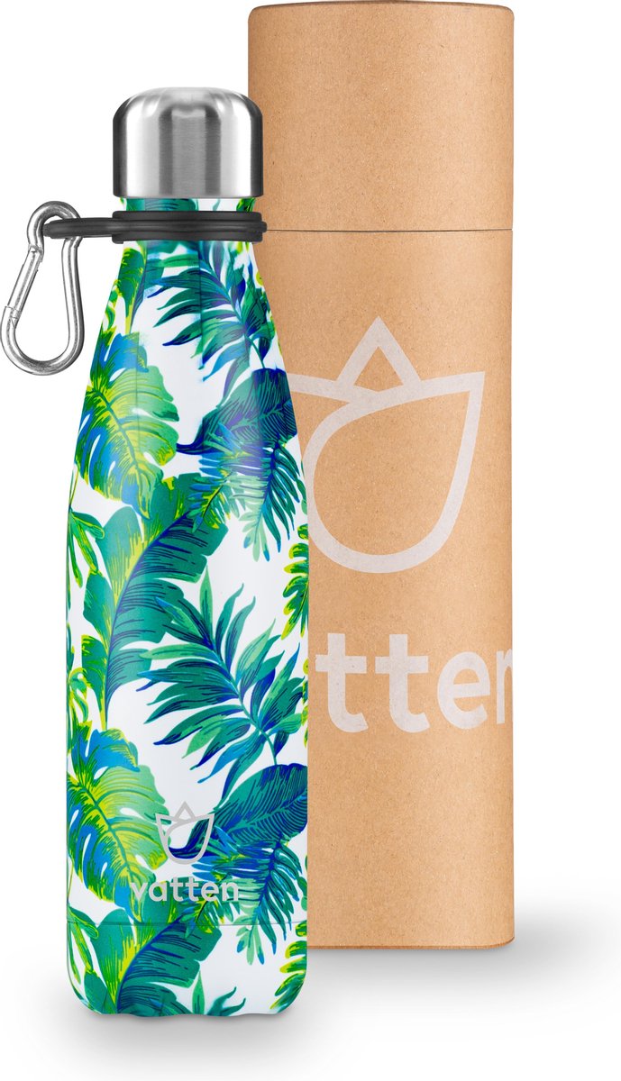 Vatten® Premium RVS Thermosfles - Jungle - 500ml - Gratis Carrier - Isoleerfles