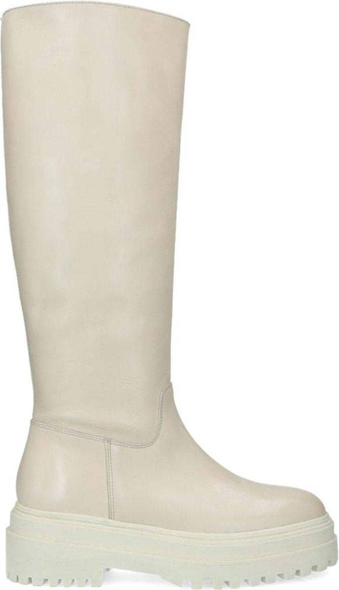 Sacha - Dames - Beige hoge chelsea boots - Maat 38