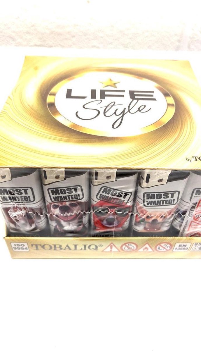 Display van 50 aanstekers - Life style Most wanted