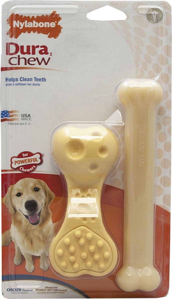 Nylabone Durachew peanut butter wavy bone giant 29
