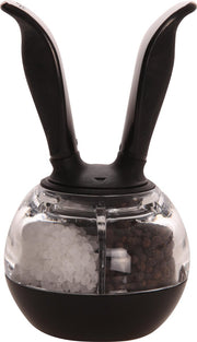 Chef'n Dual Zout-Peperball - Zwart-Transparant