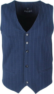 Ferlucci - Heren Gilet - Fausto - Blauw Geblokt