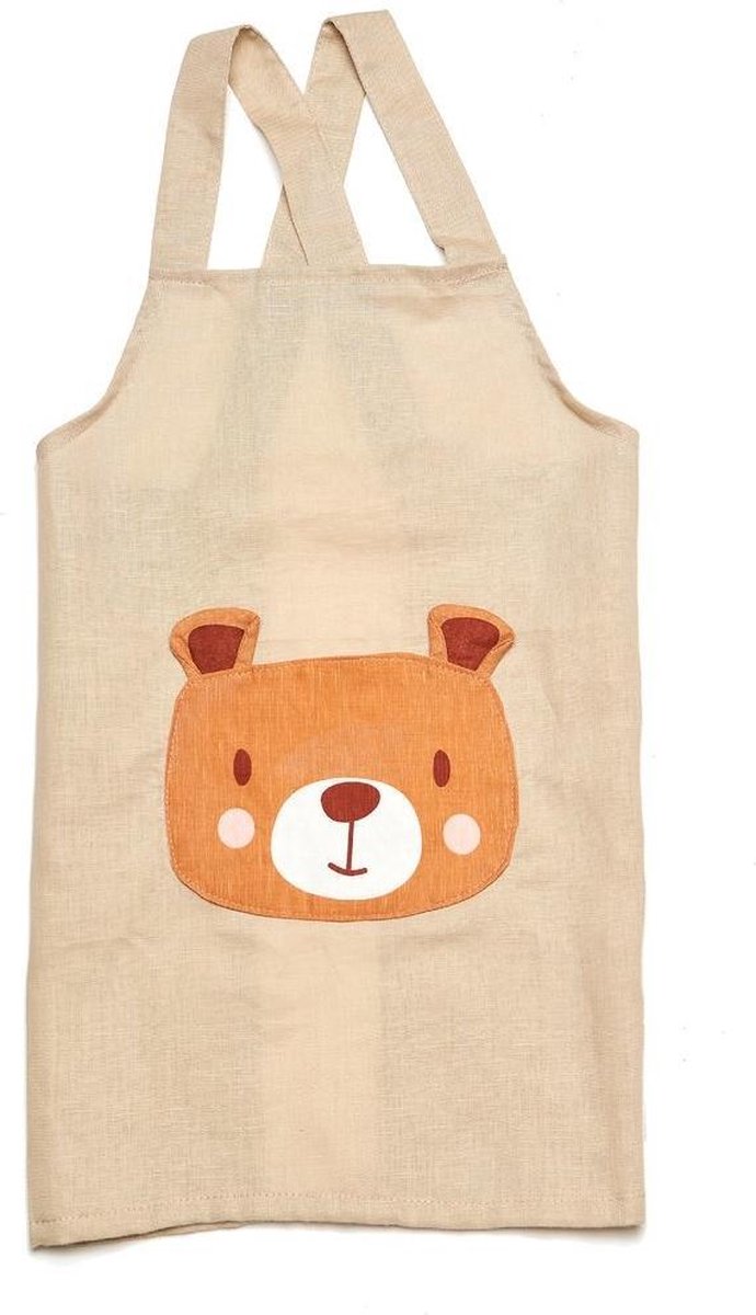 Threadbear Linnen Schort: BEER H48xB56cm