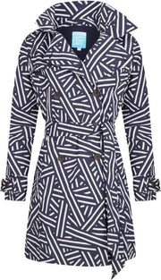 Happy Rainy Days Trenchcoat Maddy Midnight-Off White Regenjas Dames Size : L