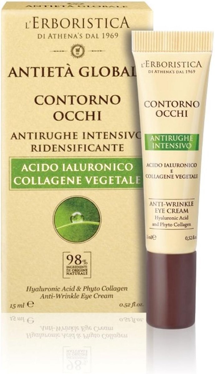 L'Erboristica Global age Plantaardige Phyto Collageen oogcontourcreme (15 ml)