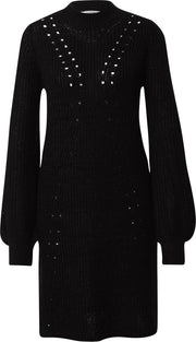 B.young gebreide jurk Zwart-Xs