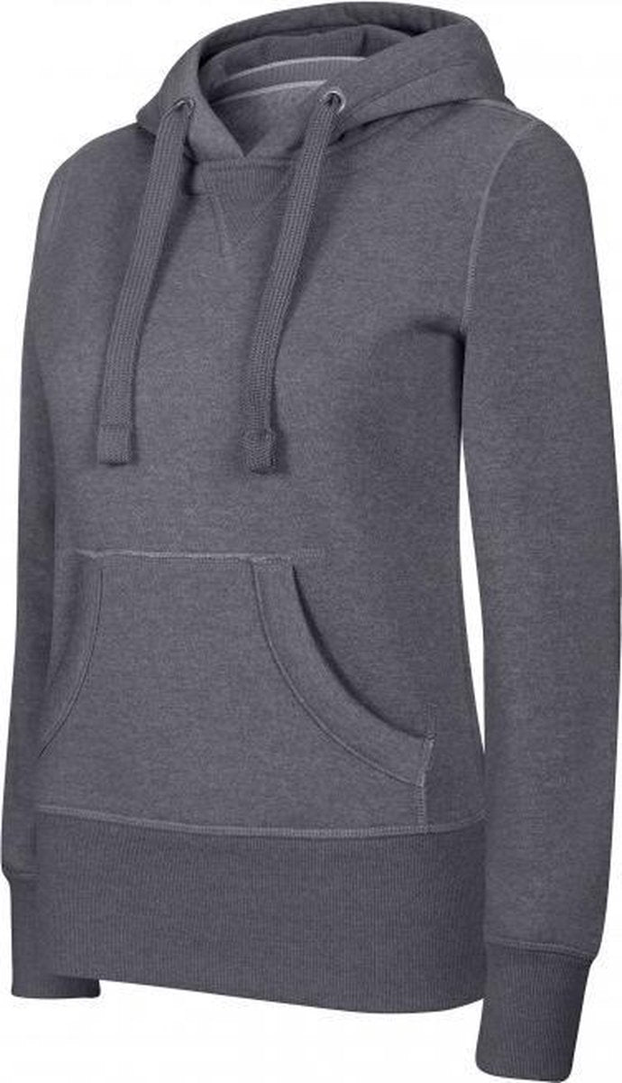 Damessweater Met Capuchon Polykatoen Dark Grey XS