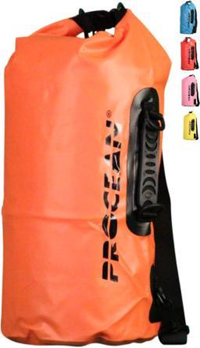 Droogtas 20 liter met handvat oranje