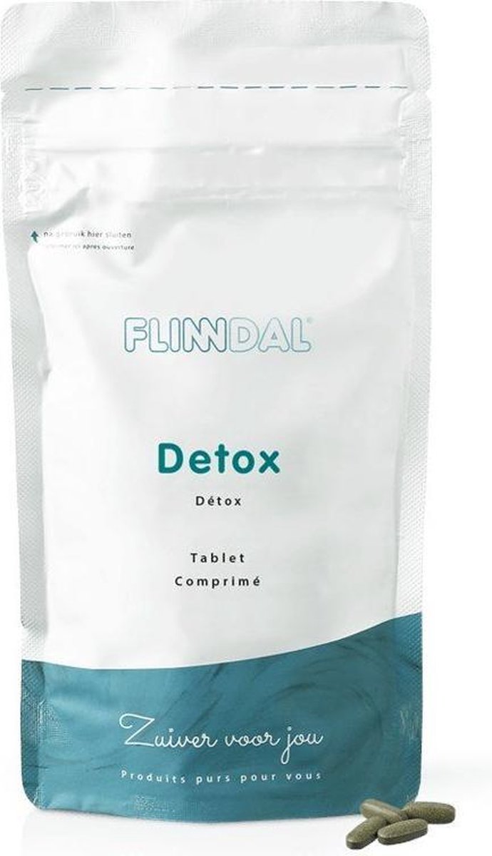 Detox (Met natuurlijke ingrediënten die je lichaam ontgiften) - 90 Tabletten - Flinndal - Met natuurlijke ingrediënten die je lichaam ontgiften