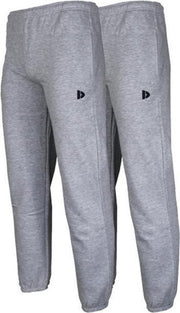 2- Pack Donnay Joggingbroek met elastiek - Sportbroek - Heren - Maat XXL - Licht grijs gemêleerd