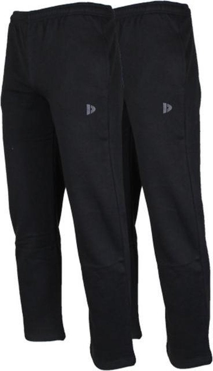 2-Pack Donnay Joggingbroek rechte pijp - Sportbroek - Heren - Maat L - Zwart