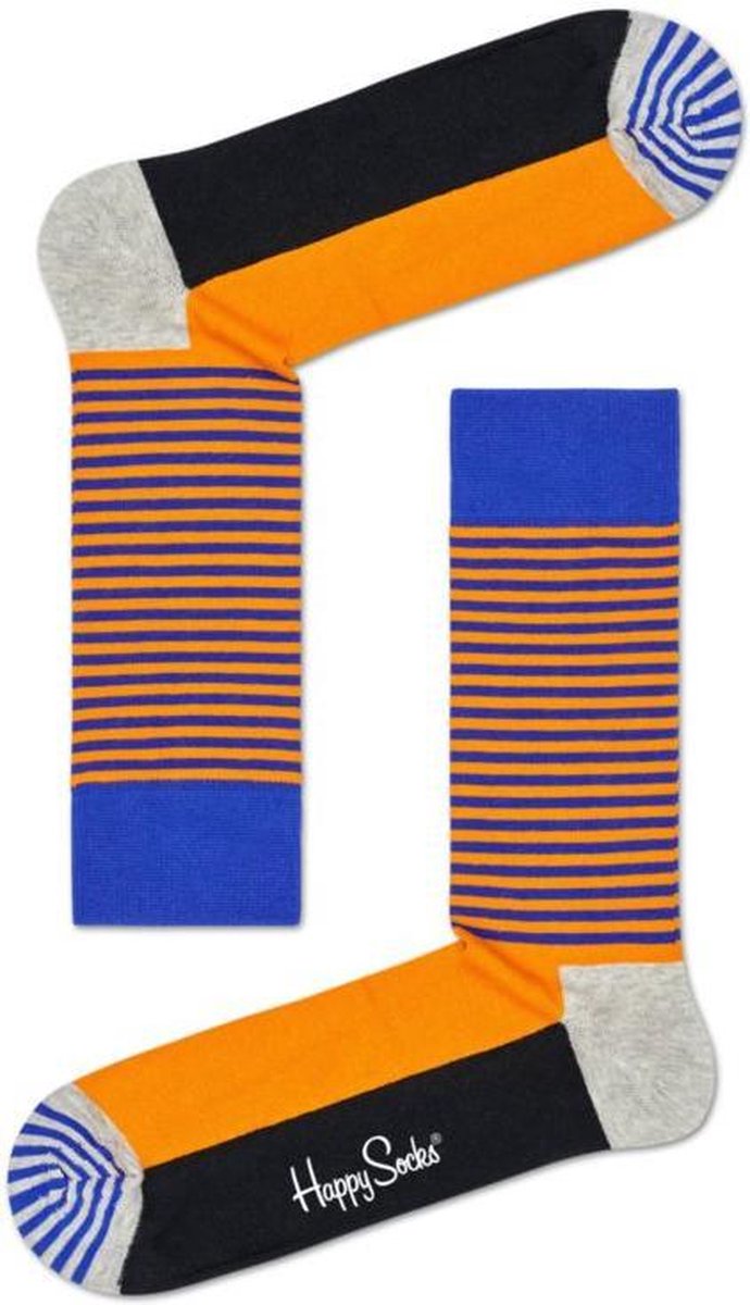 Happy Socks Half Stripe Sock Orange