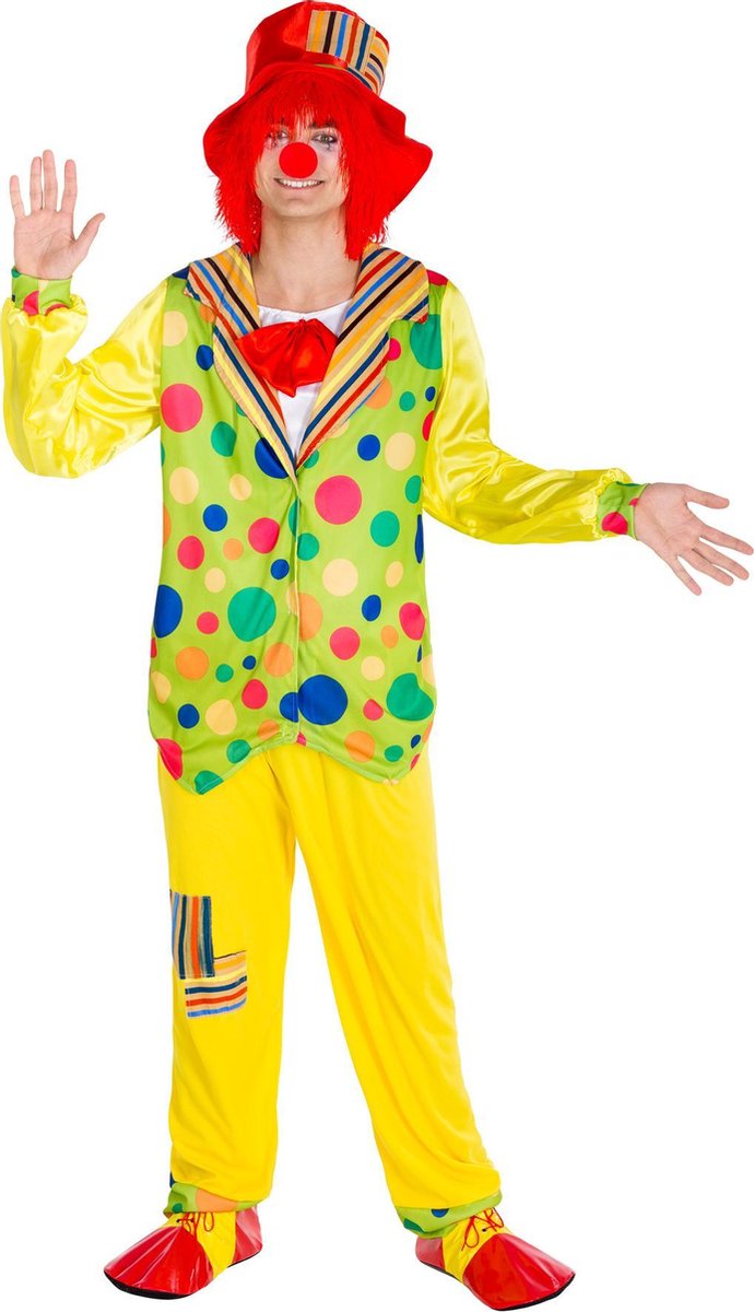 dressforfun - Herenkostuum clown Pipetto XL  - verkleedkleding kostuum halloween verkleden feestkleding carnavalskleding carnaval feestkledij partykleding - 300836