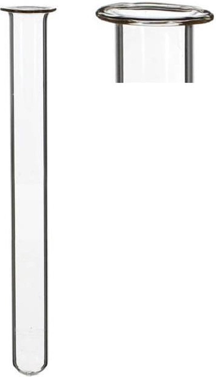 Glazen reageerbuis met ring 15x150 mm - 12 st