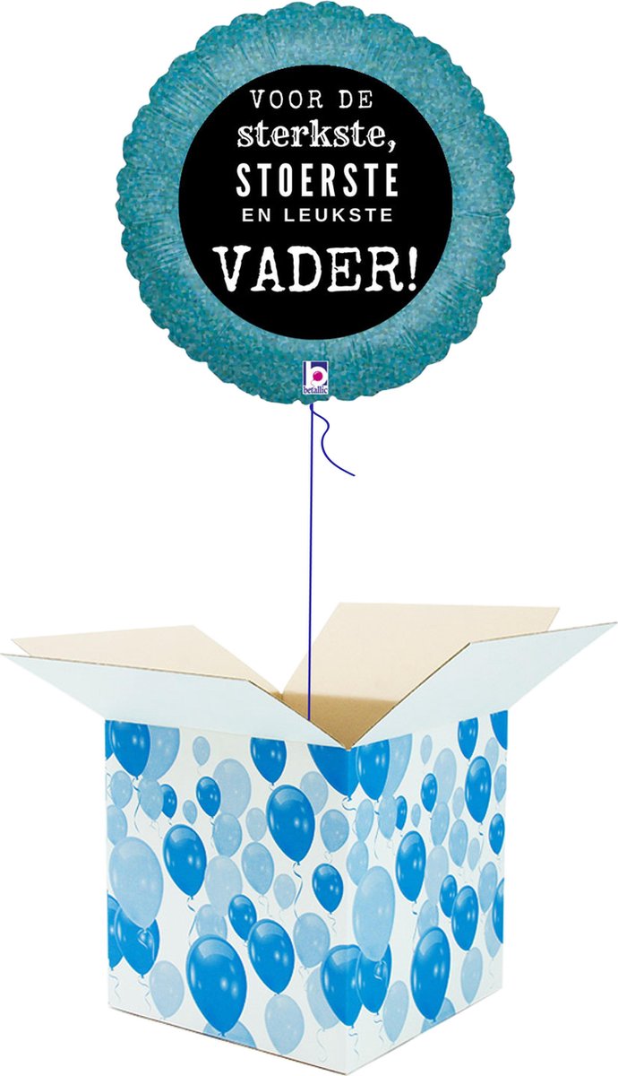 Helium Ballon gevuld met helium - Vaderdag - Cadeauverpakking - Voor de Sterkste