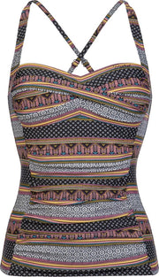 Protest MM FEMME 19 CCUP Tankini Top Dames - Coral Blaze - Maat XS/34