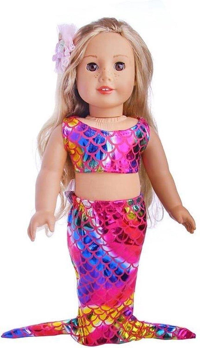 Dolldreams | Zeemeermin badpak voor poppen tot 43CM - Kleding voor baby born