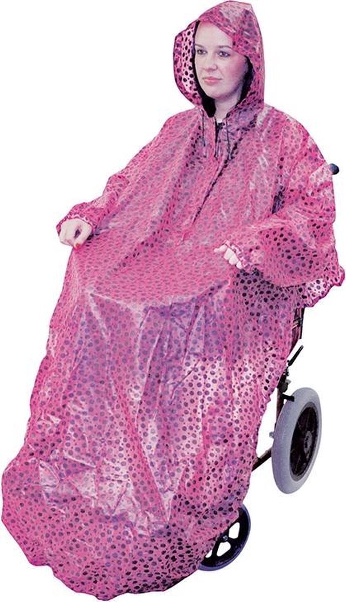 Aidapt - rolstoel poncho - met mouwen - roze - one size fitts all