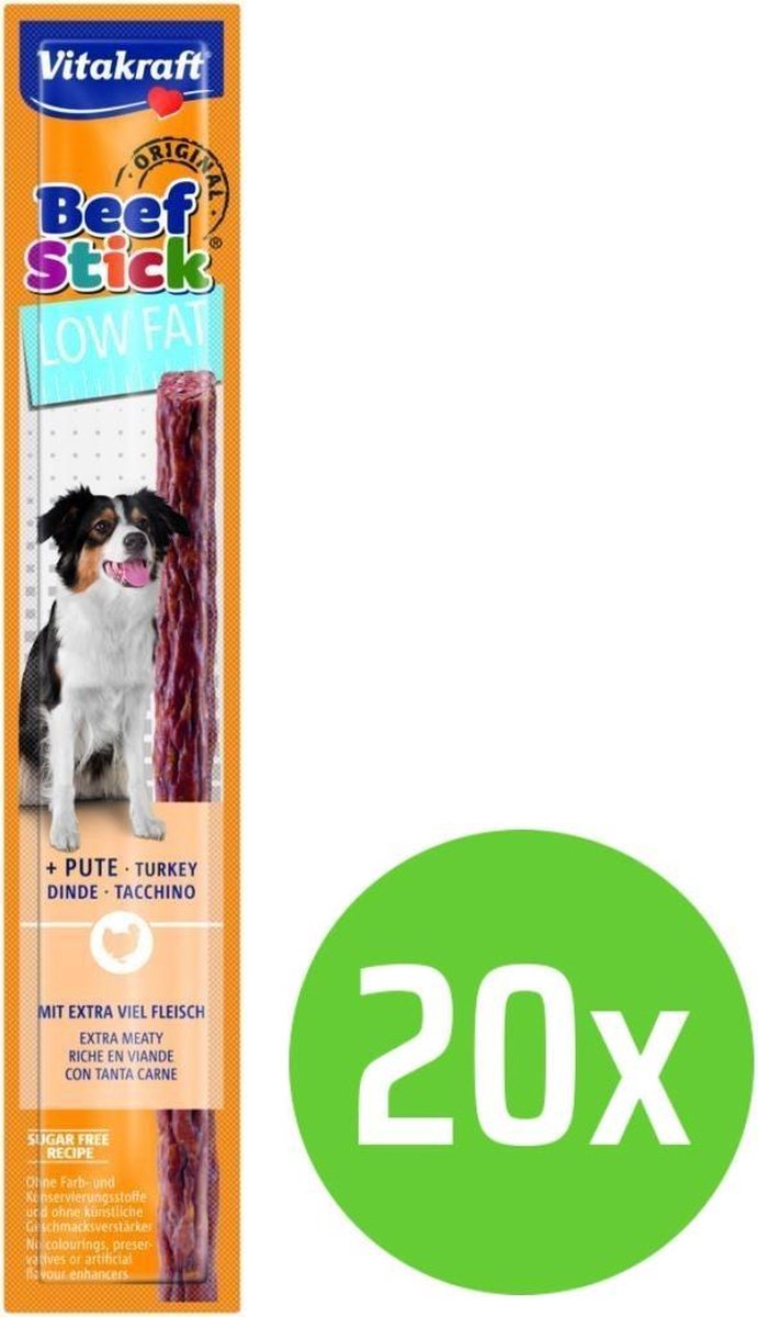 20x  Vitakraft beefstick low fat - 12 gram 0 kg