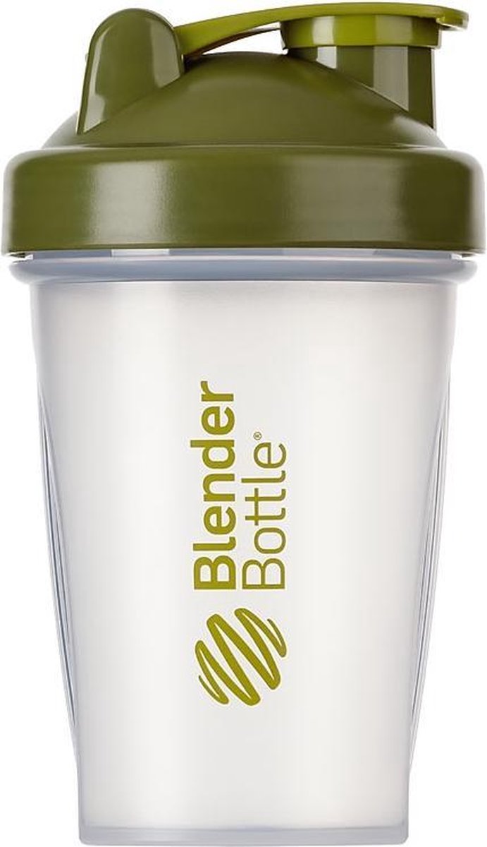 BlenderBottle Classic – Eiwitshaker / Bidon – 590ml - Transparant Moss Green