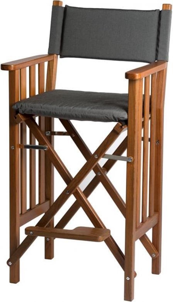 Stuurstoel II Hoog Teak Premium met Forza Zwart kussenset