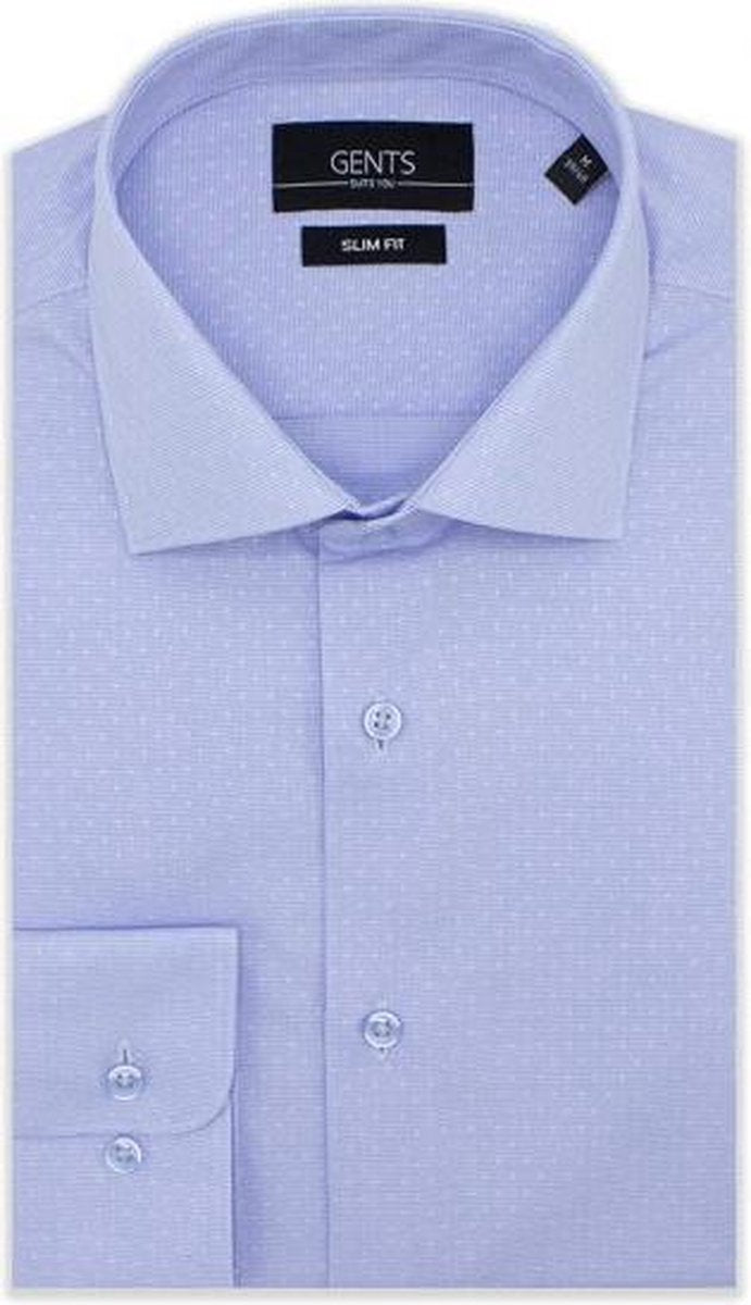 GENTS |  Overhemd Heren Volwassenen | Slim Fit | pied-de-poule 0563 Maat XL7 43/44 | Extra Lange Mouwen