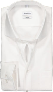 Seidensticker Regular Fit overhemd - wit twill - Strijkvrij - Boordmaat: 41