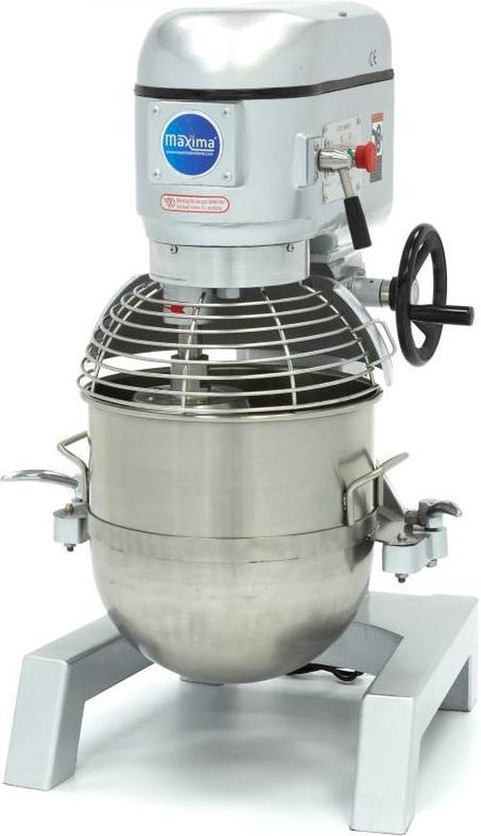 Planeetmenger 60 Liter - RVS Kom - 400V - 3 Snelheden - 74/150/288 RPM - Gietijzer Behuizing - Professionele Horeca / Bakkerij Keukenmachine - Maxima