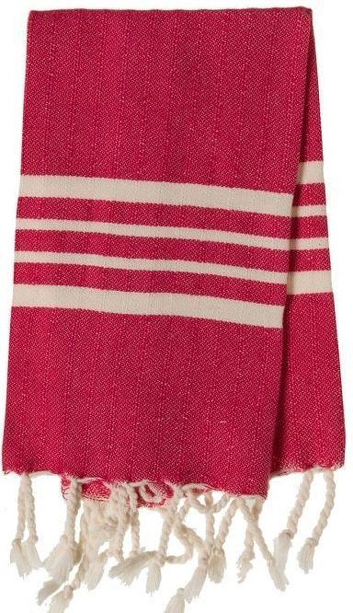 Gastendoek Krem Sultan Fuchsia - 30x50cm - Toilet Handdoek - Kleine Handdoek - Wc Handdoek - Gastenhanddoek