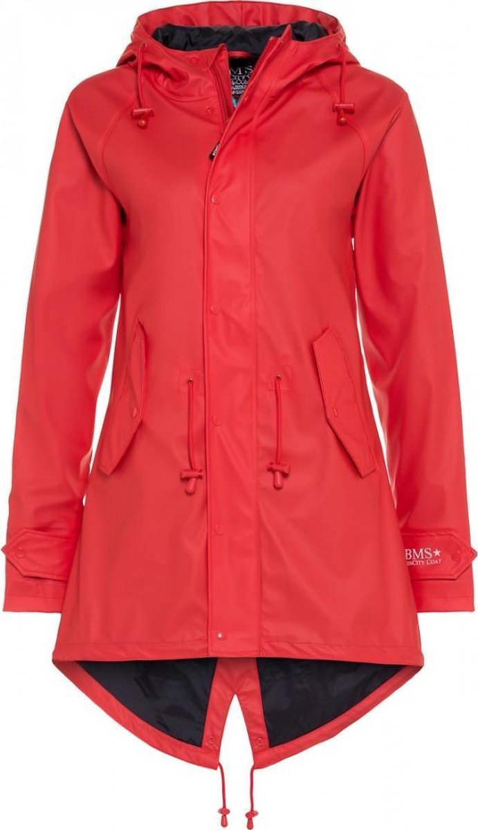 Rode  dames regenjas / parka HafenCity® van BMS 6XL