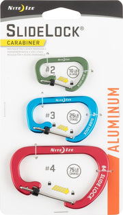 Nite Ize SlideLock Carabiner Aluminium - 3 Stuks - Diverse kleuren