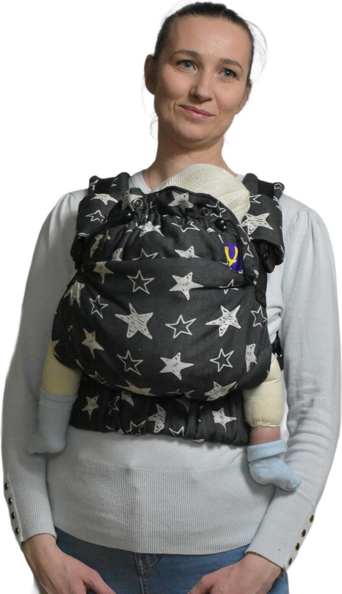 Yaro Hug Baby Draagzak Stellar Black