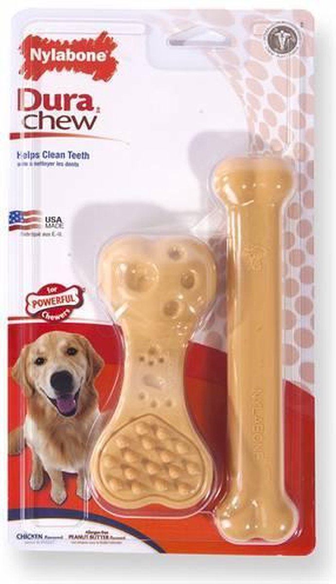 Nylabone Durable Chew Wave Kip Met Bot 13X7X2 / 19X4X1 CM