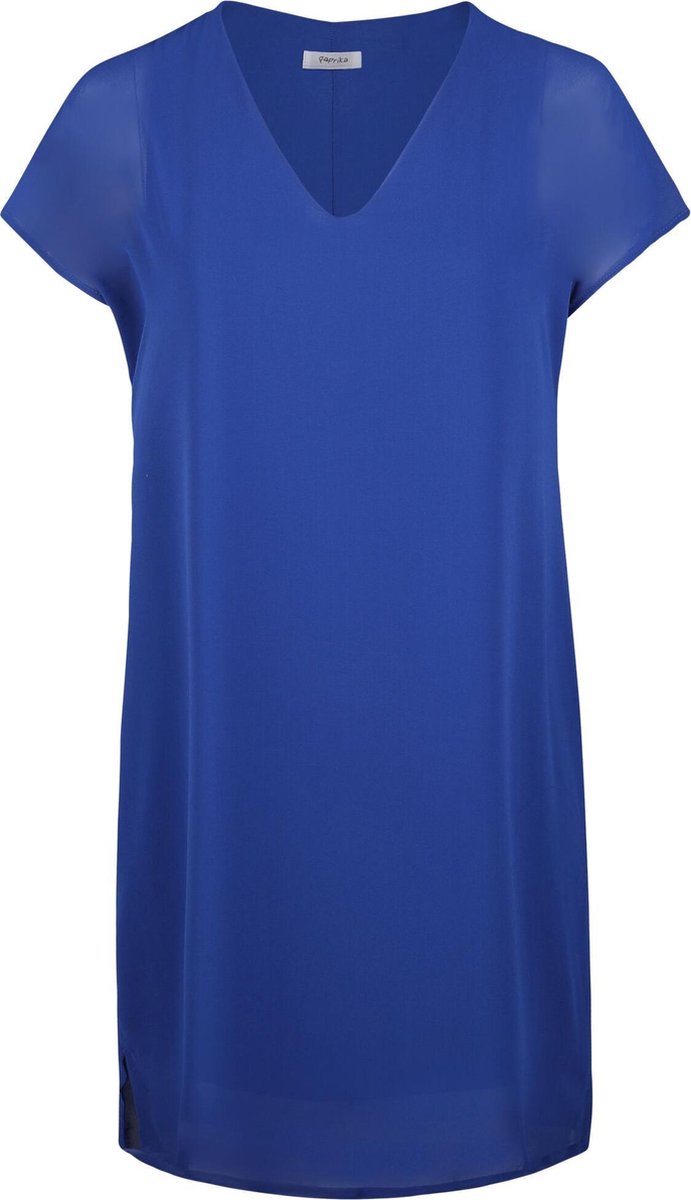 Jurk in effen voile