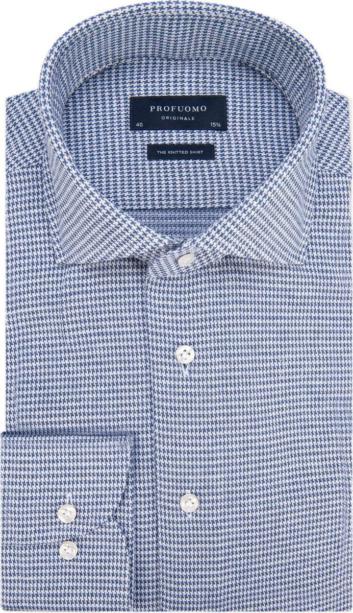 Profuomo Slim fit Knitted Overhemd Heren lange mouw