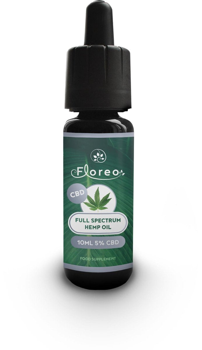 CBD Olie 5 procent 10ml | Full Spectrum | GÉÉN Co2 Extractie en GÉÉN CBD Pasta Gebruikt | Koud Geperst uit CBD Hennepzaad & Plant | Onafhankelijk Getest | Vrij van Conserveermiddelen
