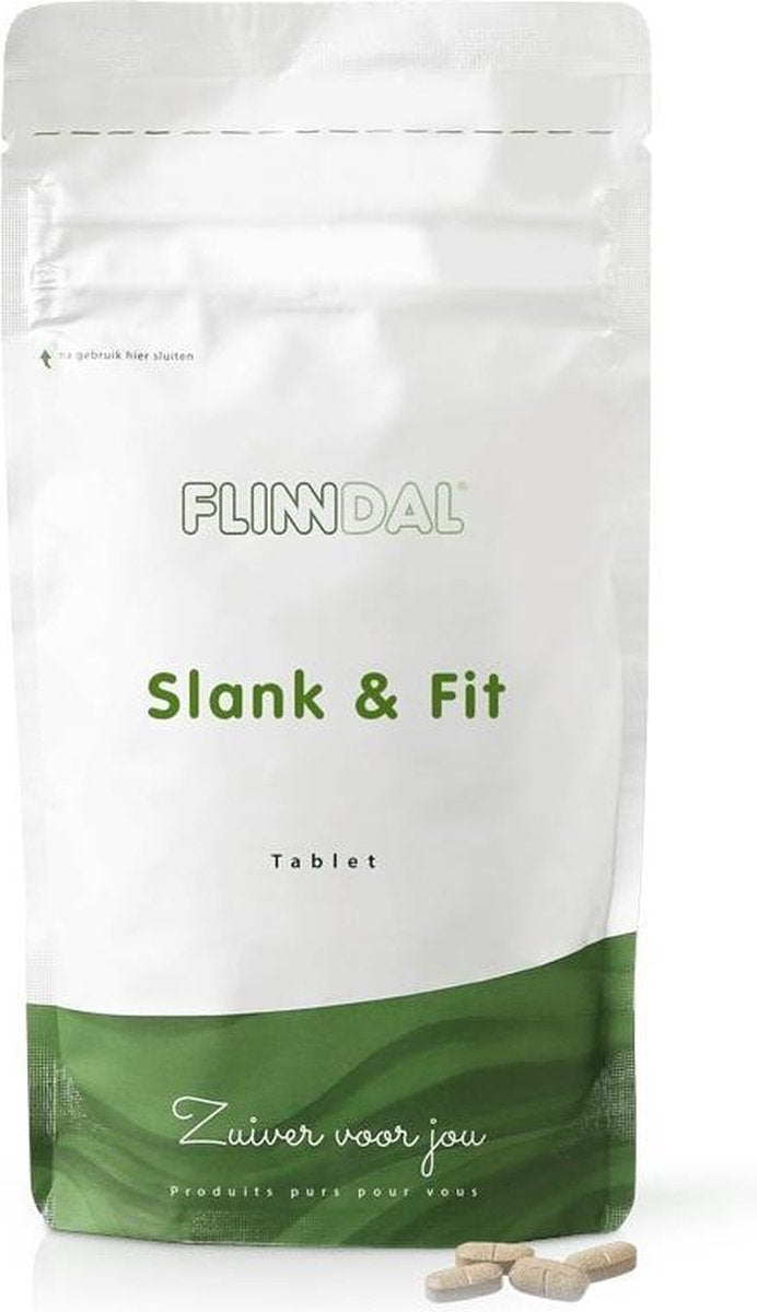 Slank & Fit Supplement (Met groene thee en blaaswier voor de vetverbranding) - 30 Tabletten - Flinndal - Met groene thee en blaaswier voor de vetverbranding*