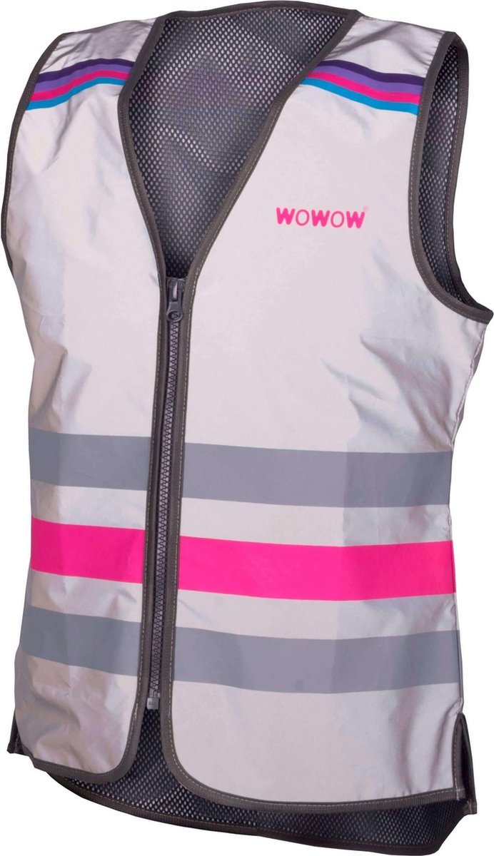 Wowow Veiligheidshesje Lucy Fr Polyester/mesh Grijs/roze Maat S