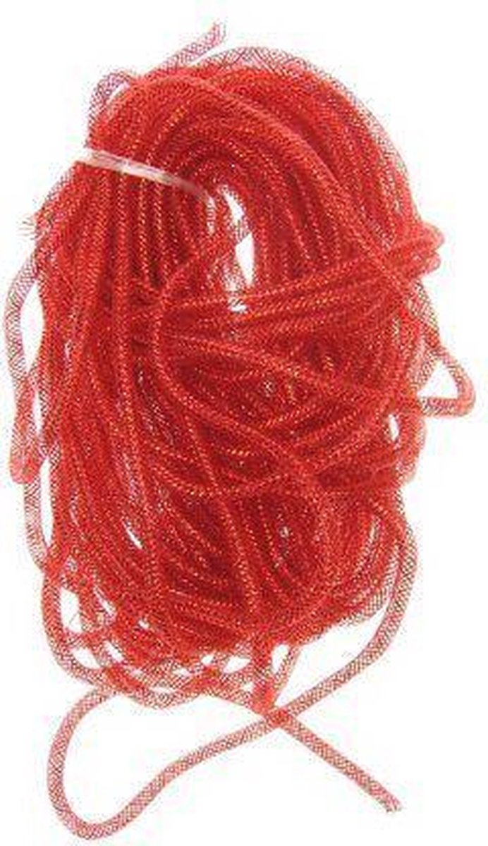 Decoslang tube op rol 30m rood Ø10mm