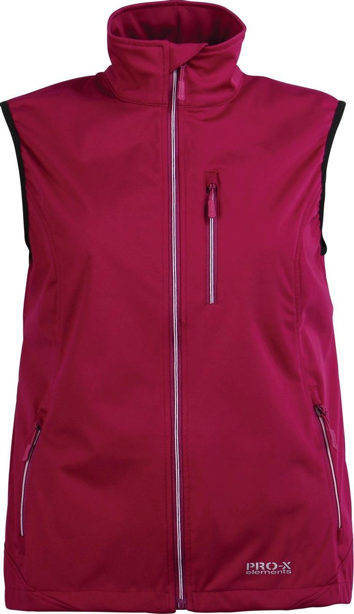 Pro-x Elements Sofshellvest Sina Dames Polyester Bordeaux Maat 36