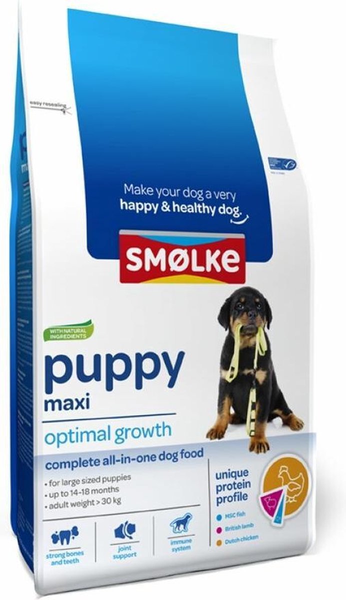 Smolke Puppy Maxi - Kip - Hondenvoer - 3 kg
