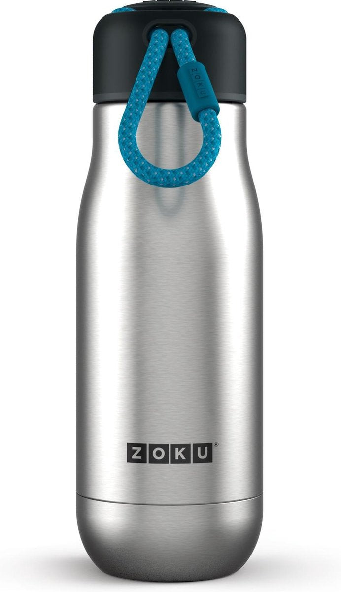 Zoku Hydration Drinkbeker - RVS - 350 ml - Zilverkleurig