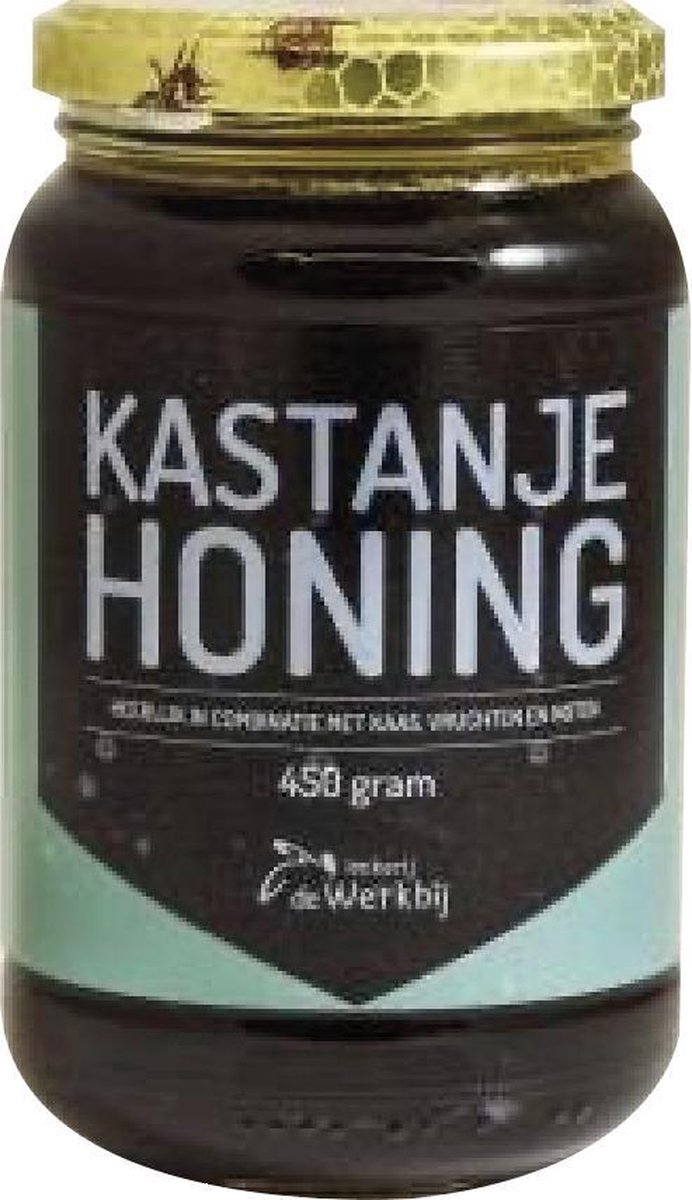 Kastanjehoning 450g Imkerij de Werkbij