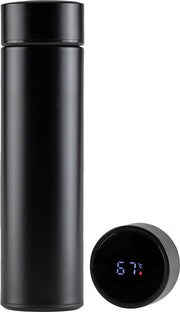 Sareva Thermosfles Met Temperatuurdisplay Zwart 0.5 Liter