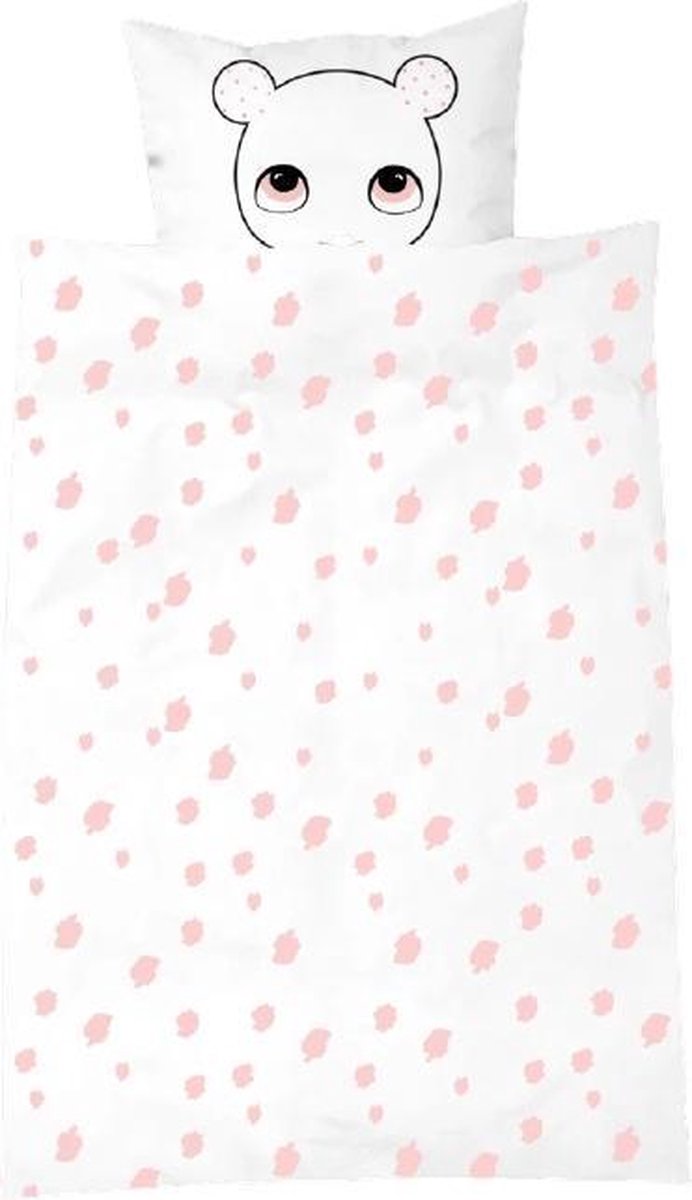 Luckyboysunday Dekbedovertrek Bunty 140 X 100 Cm Wit/roze